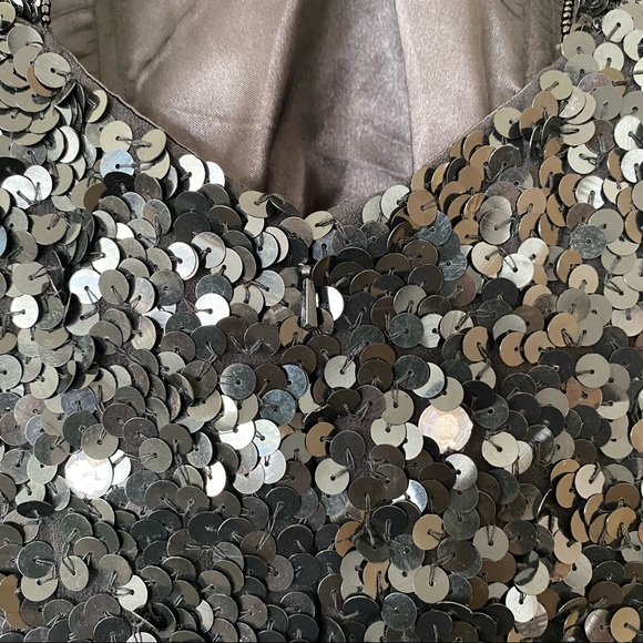 Vintage SCALA Sequin & Rhinestone Silk Mini Dress - Picture 7 of 10